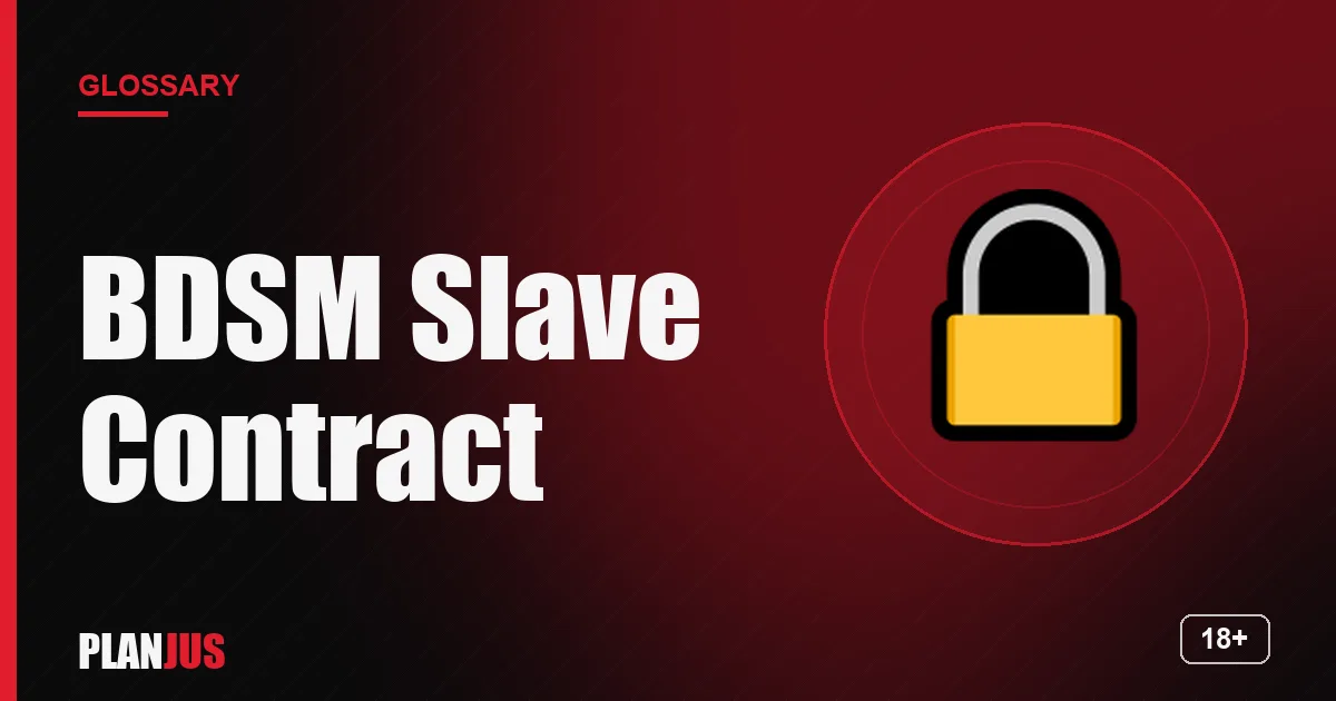 Illustration for the term “BDSM Slave Contract” – PLANJUS glossary