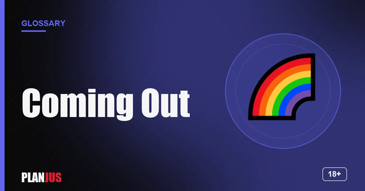 Illustration for the term “Coming Out” – PLANJUS glossary