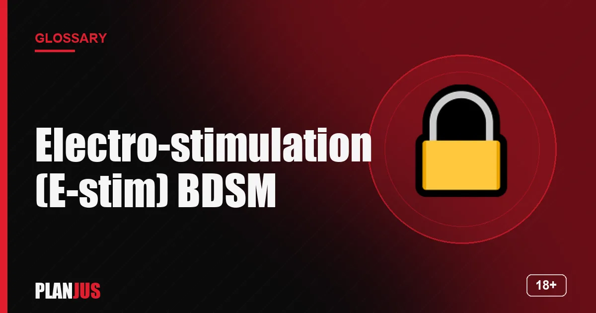 Illustration for the term “Electro-stimulation (E-stim) BDSM” – PLANJUS glossary