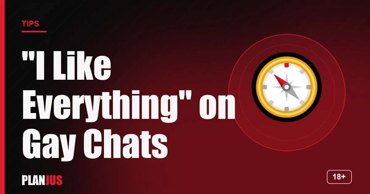 Illustration: "I Like Everything" on Gay Chats – PLANJUS tips