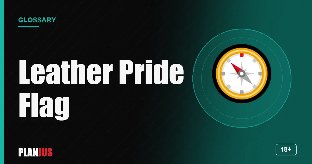 Illustration for the term “Leather Pride Flag” – PLANJUS glossary