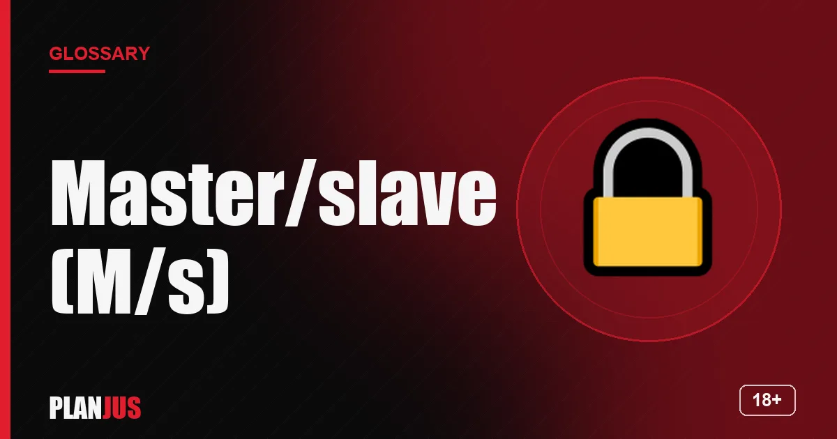 Illustration for the term “Master/slave (M/s)” – PLANJUS glossary