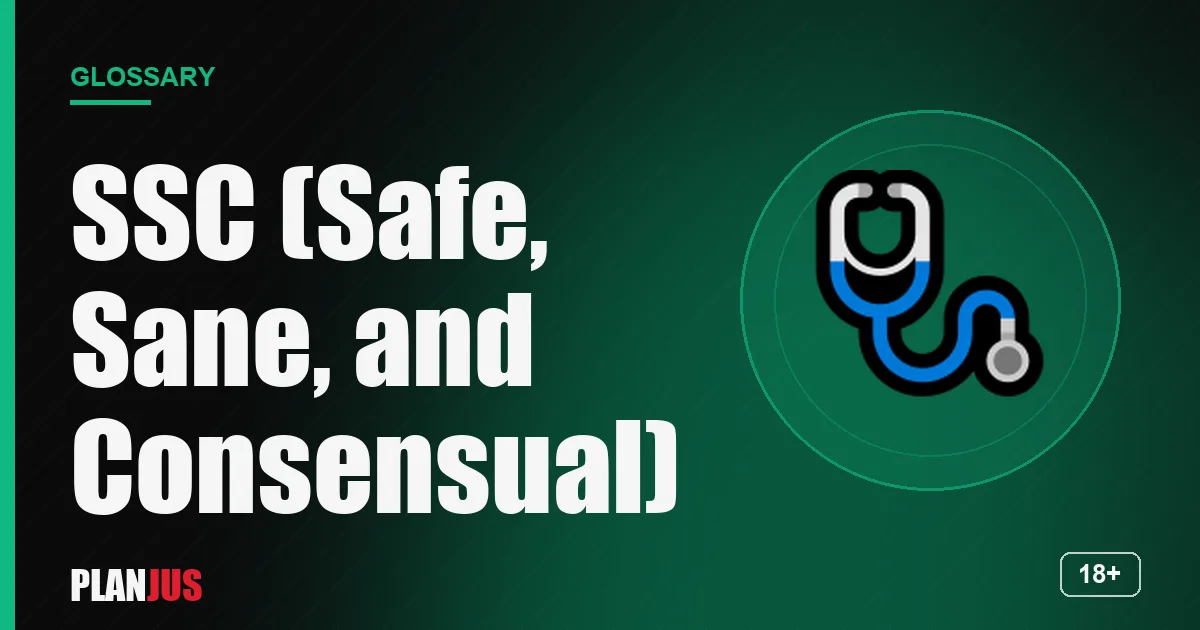 Illustration for the term “SSC (Safe, Sane, and Consensual)” – PLANJUS glossary