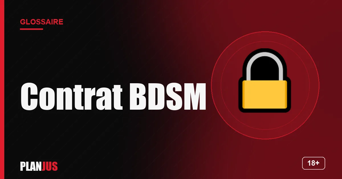 Illustration du terme « Contrat BDSM » – glossaire PLANJUS
