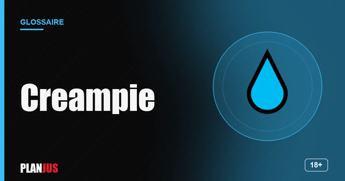 Illustration du terme « Creampie » – glossaire PLANJUS