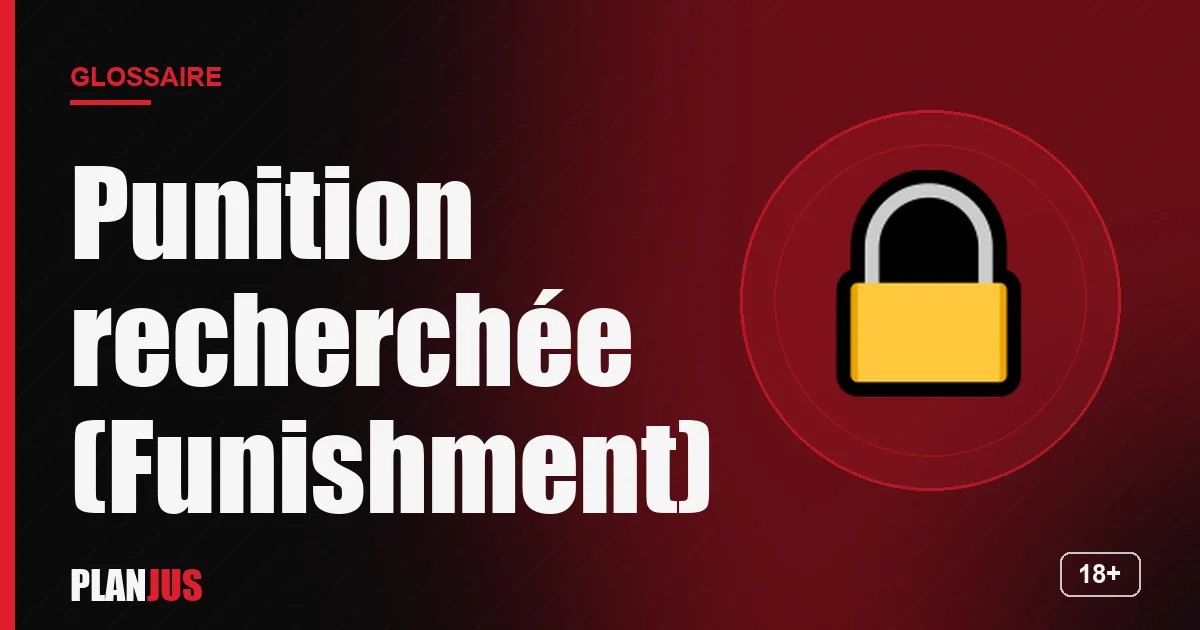 Illustration du terme « Punition recherchée (Funishment) » – glossaire PLANJUS