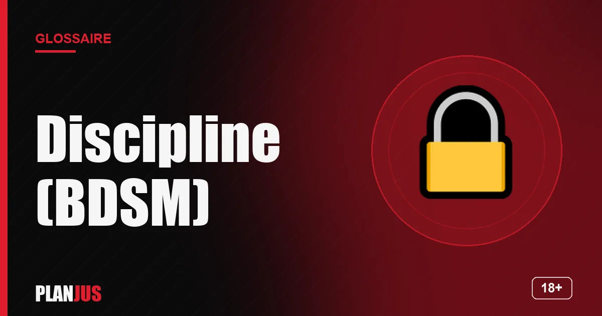 Illustration du terme « Discipline (BDSM) » – glossaire PLANJUS