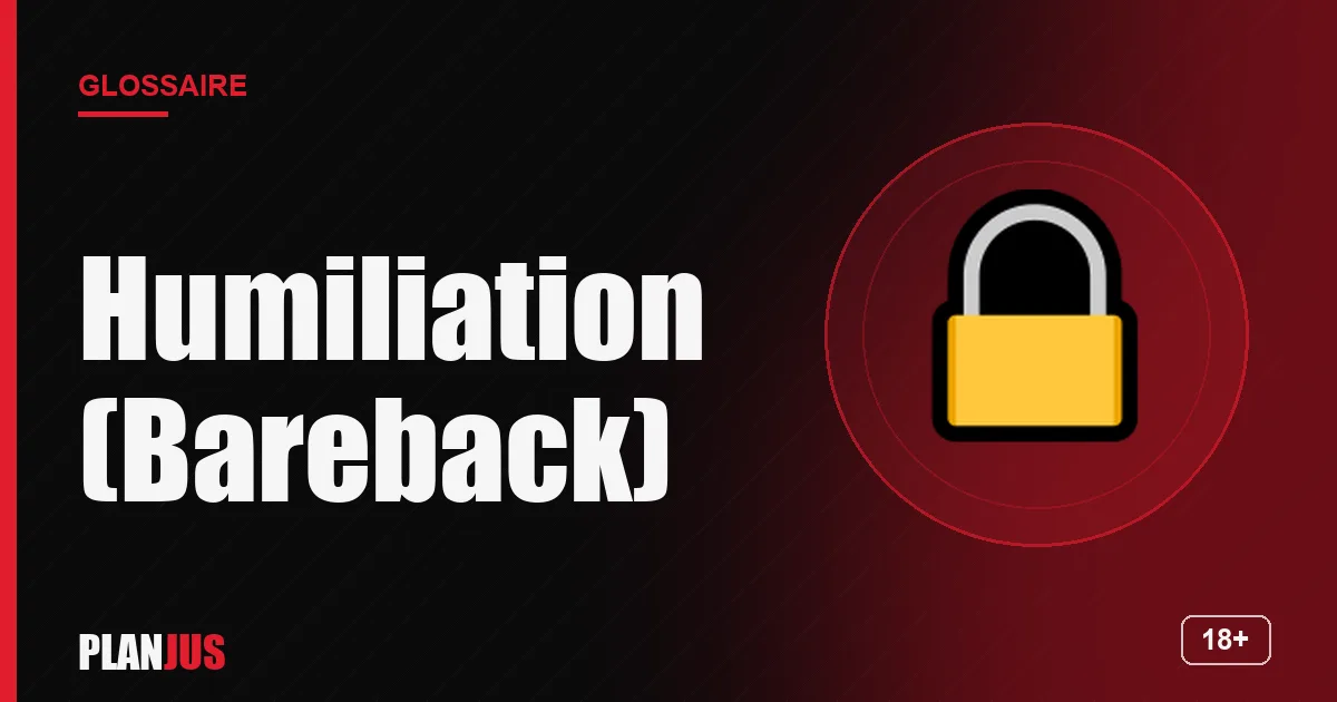 Illustration du terme « Humiliation (Bareback) » – glossaire PLANJUS