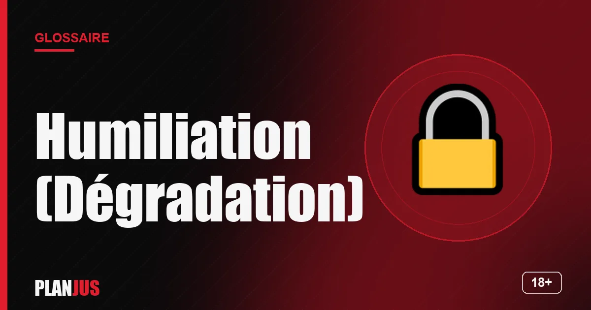 Illustration du terme « Humiliation (Dégradation) » – glossaire PLANJUS