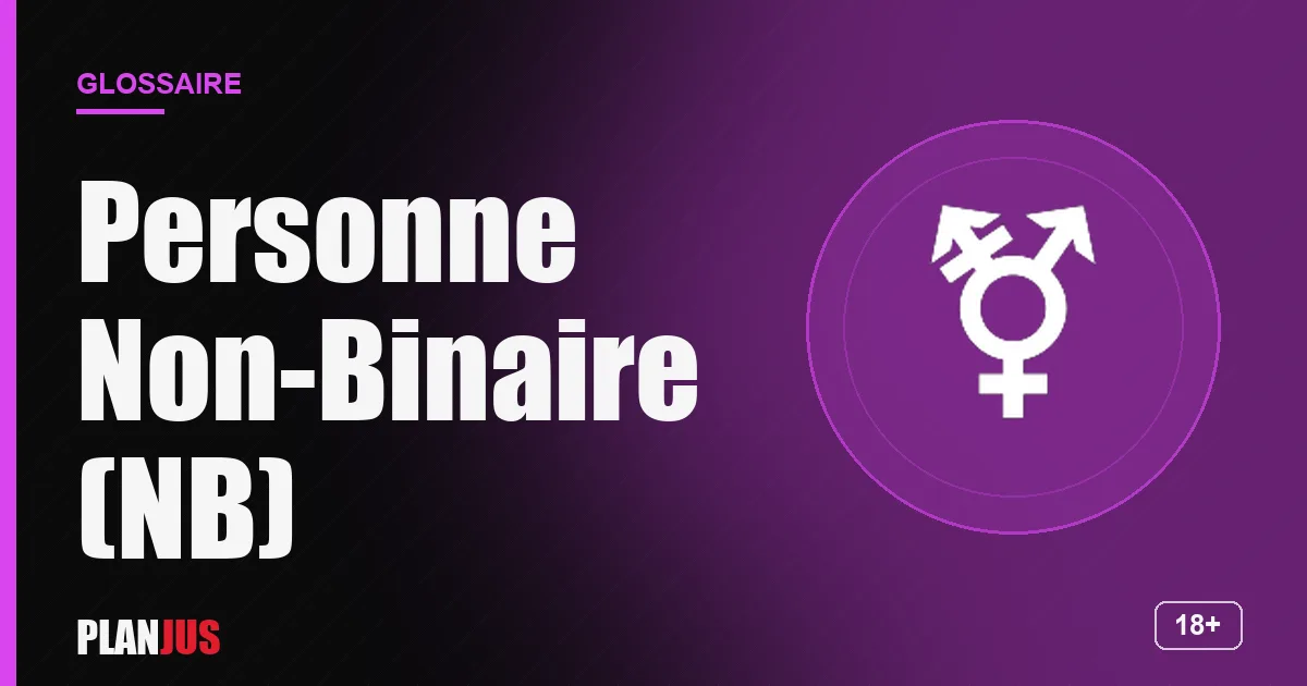 Illustration du terme « Personne Non-Binaire (NB) » – glossaire PLANJUS