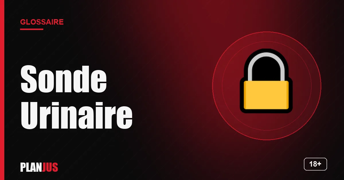 Illustration du terme « Sonde Urinaire » – glossaire PLANJUS