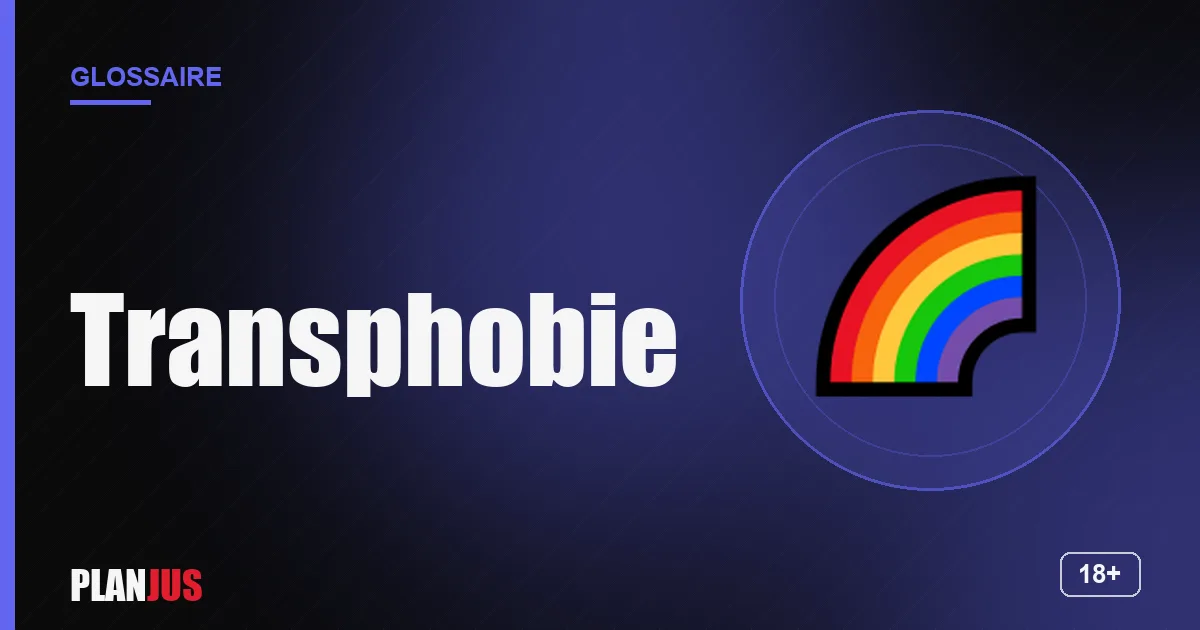 Illustration du terme « Transphobie » – glossaire PLANJUS