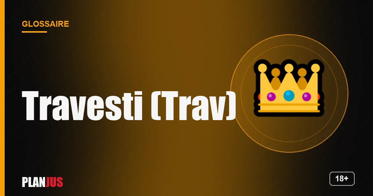 Illustration du terme « Travesti (Trav) » – glossaire PLANJUS