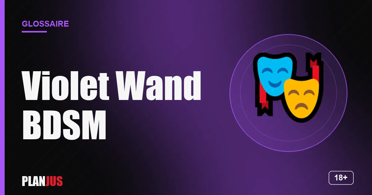 Illustration du terme « Violet Wand BDSM » – glossaire PLANJUS